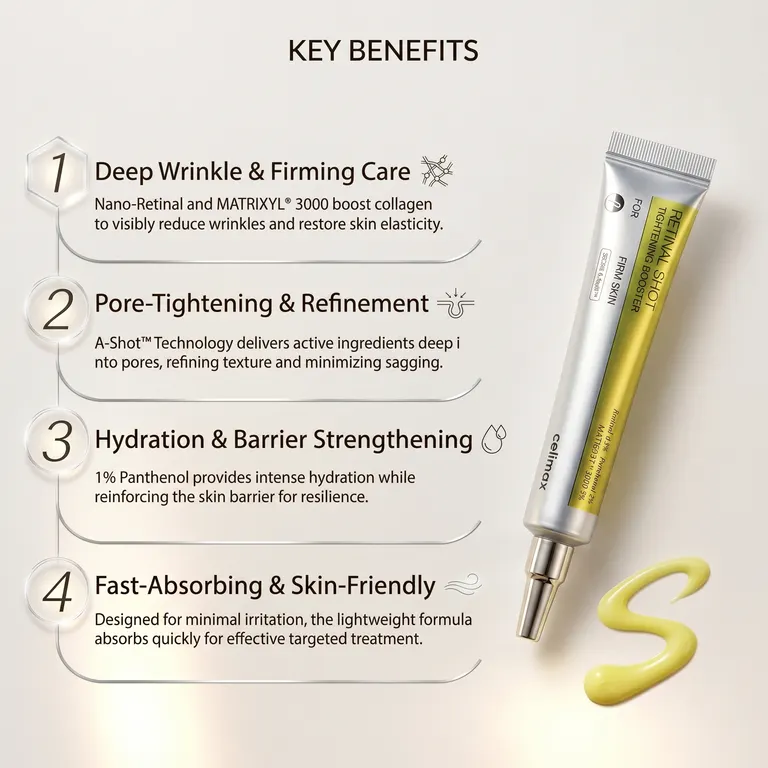 Celimax The A Retinal Shot Tightening Booster key benefits