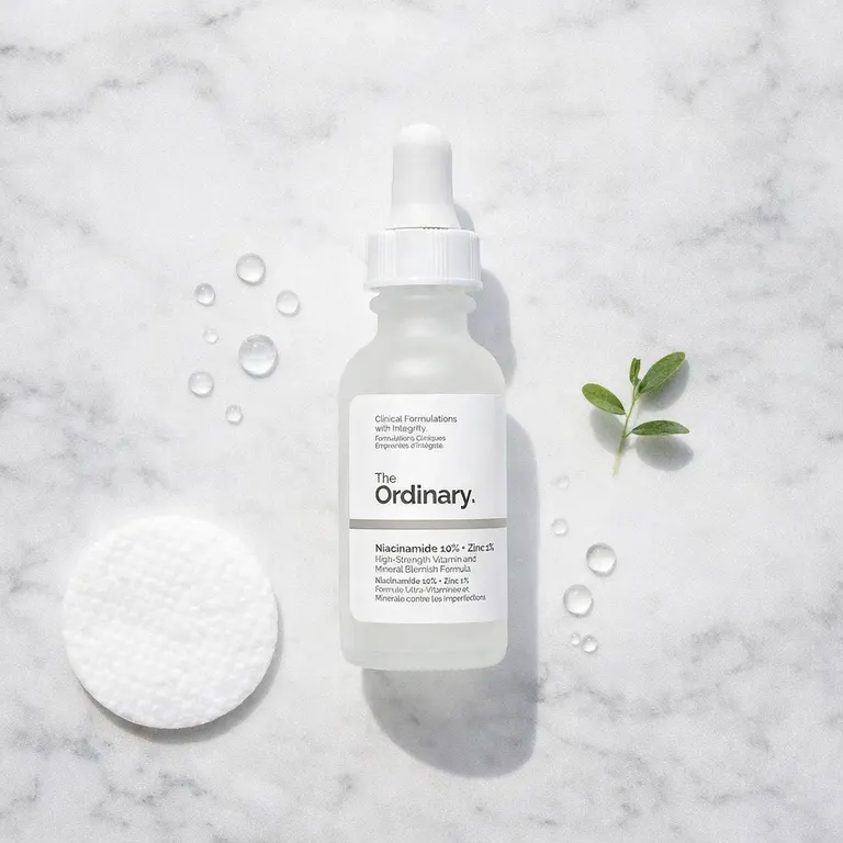 The Ordinary Niacinamide Zinc Serum on clean minimal surface