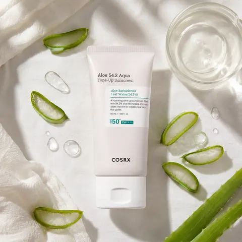 COSRX Aloe 54.2 Aqua Tone-Up Sunscreen SPF 50+ PA++++ - Korean tone-up sunscreen