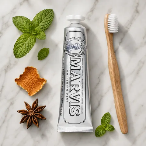 Marvis Whitening Mint Toothpaste 85ml - Italian luxury silver tube
