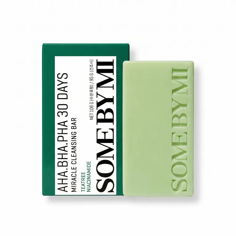 Some By Mi AHA BHA PHA 30 Days Miracle Cleansing Bar 106g - Korean acne face soap