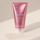 Medicube PDRN Booster Gel smooth clear gel texture swatched on skin
