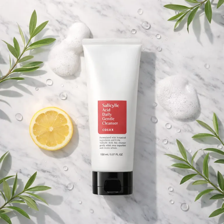 COSRX Salicylic Acid Cleanser with tea tree leaves and lemon