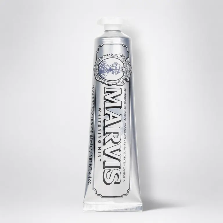 Marvis Whitening Mint Toothpaste 85ml - Italian luxury silver tube