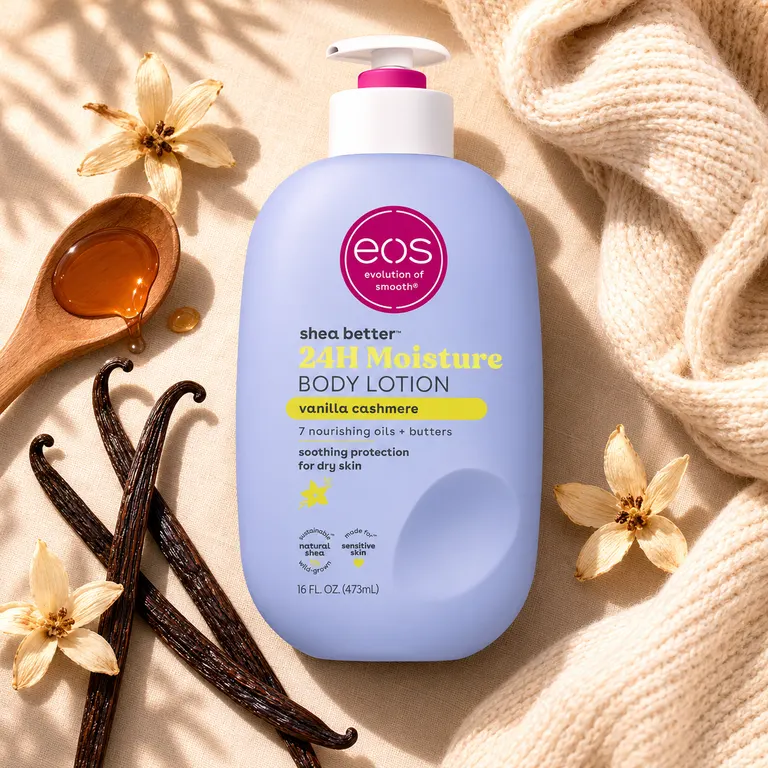 eos Shea Better Vanilla Cashmere Body Lotion - ingredients label back view