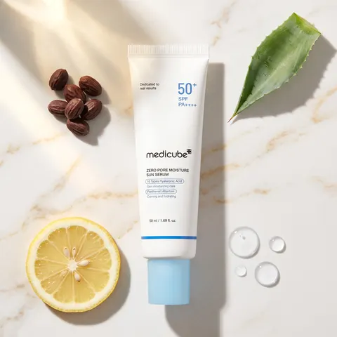 Medicube Zero Pore Moisture Sun Serum SPF50+ 50ml - Korean hydrating sunscreen