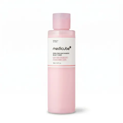 Medicube PDRN Pink Niacinamide Milky Toner 150ml - Korean milky toner for dewy glow