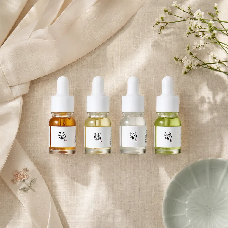 Beauty of Joseon Hanbang Serum Discovery Kit on white marble vanity