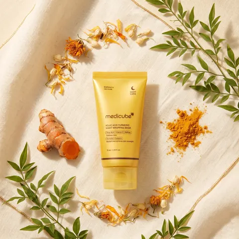 Medicube Kojic Acid Turmeric Night Wrapping Mask 75ml - Korean overnight brightening mask